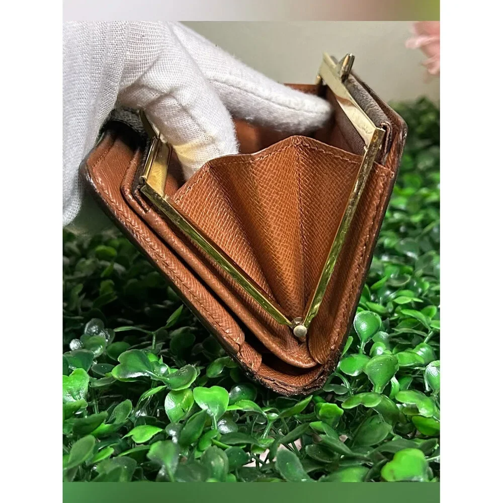 Louis Vuitton Monogram French Purse Kisslock Wallet Vintage Bifold-Date:CA0030